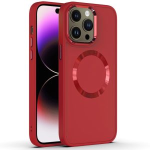 Чохол для iPhone 12 Pro Max Червоний Bonbon Metal Style with MagSafe