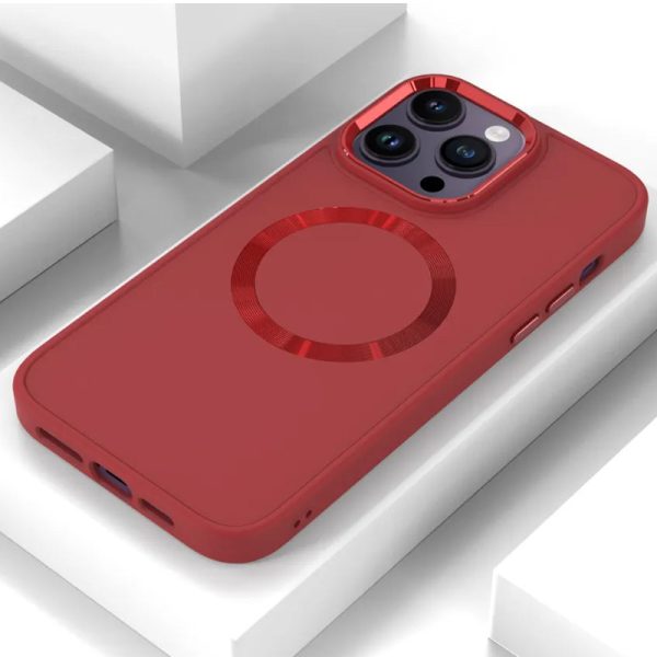 Чохол для iPhone 12 Pro Max Червоний Bonbon Metal Style with MagSafe - Зображення 2