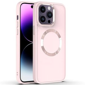 Чохол для iPhone 12 Pro Max Рожевий Bonbon Metal Style with MagSafe