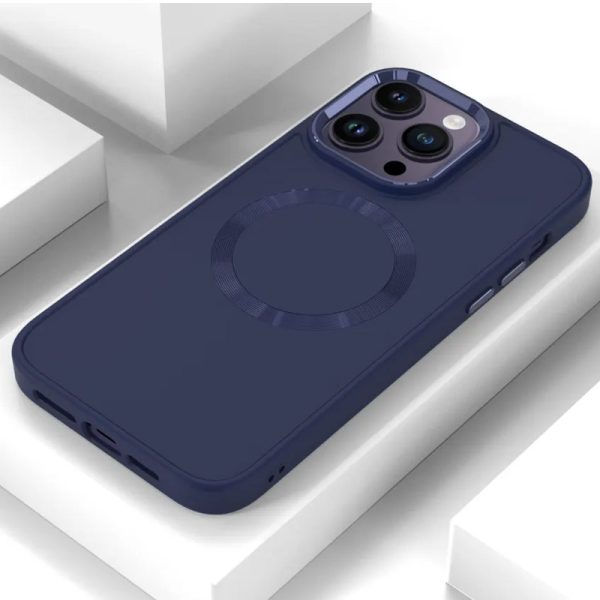 Чохол для iPhone 12 Pro Max Синій Bonbon Metal Style with MagSafe - Зображення 2