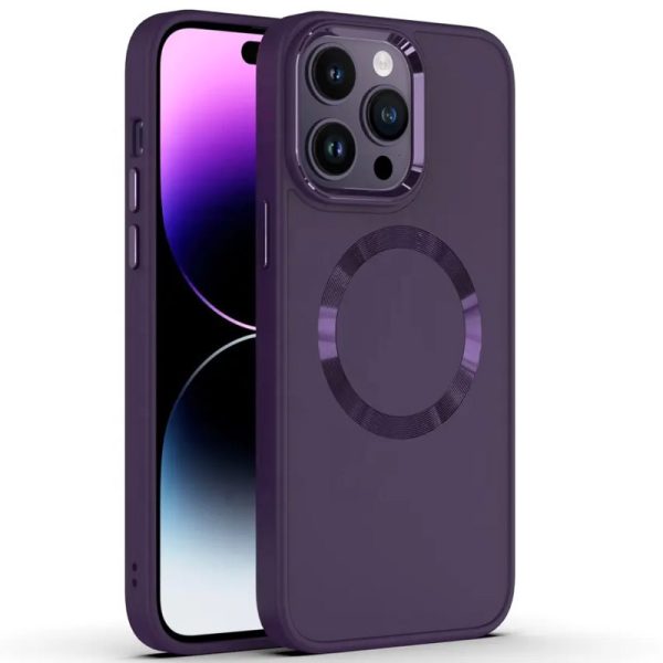 Чохол для iPhone 12 Pro Max Фіолетовий Bonbon Metal Style with MagSafe