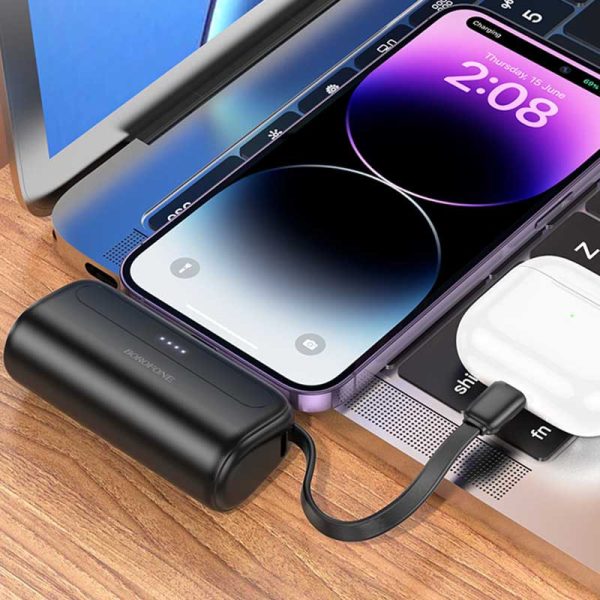 Павербанк Power Bank BOROFONE BJ41 Pocket with cable 5000 mAh - Зображення 3
