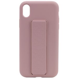 Чохол для iPhone XS Max Рожевий Silicone Case Hand Holder
