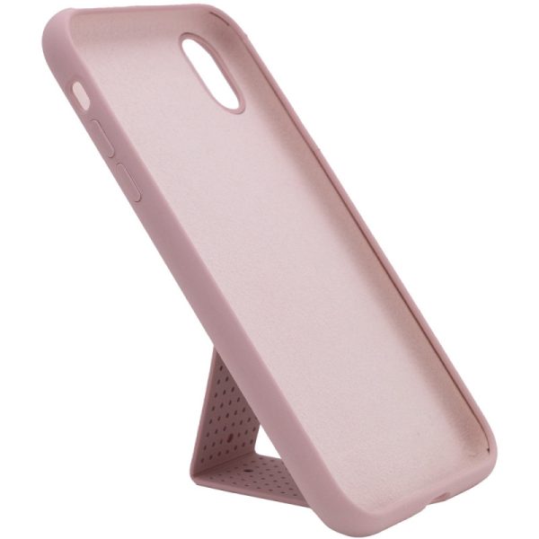 Чохол для iPhone XS Max Рожевий Silicone Case Hand Holder - Зображення 3