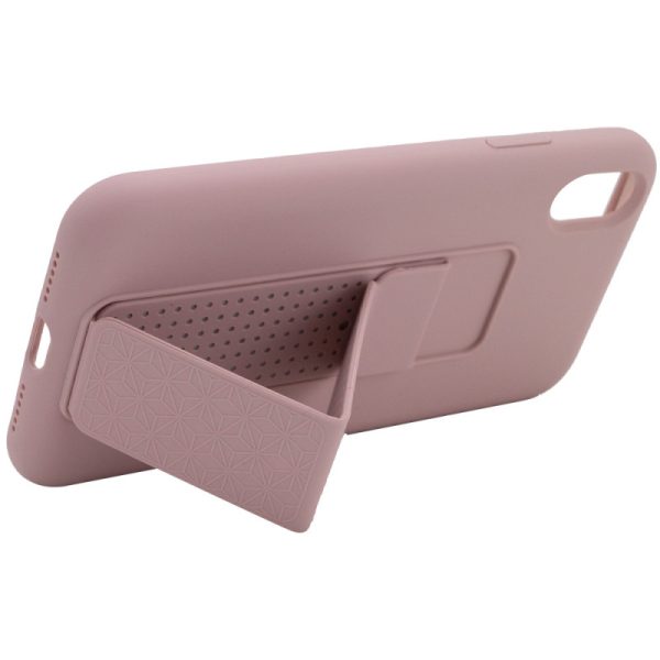 Чохол для iPhone XS Max Рожевий Silicone Case Hand Holder - Зображення 4