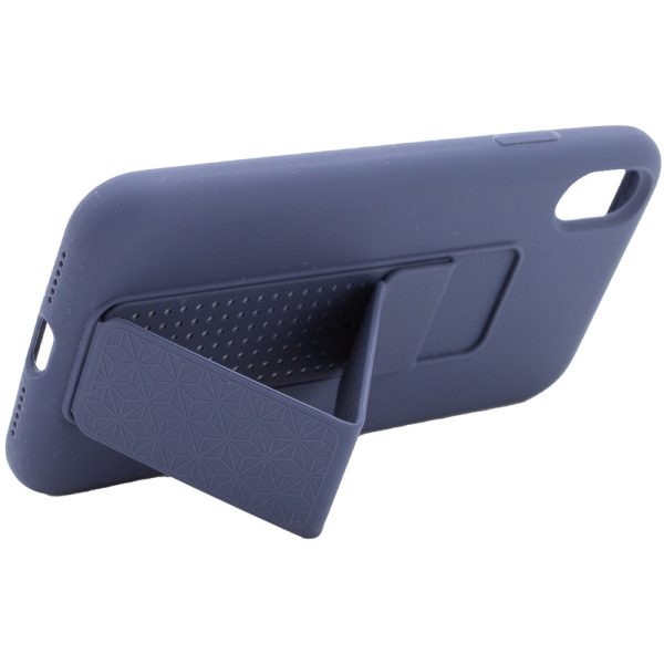 Чохол для iPhone XS Max Синій Silicone Case Hand Holder - Зображення 4