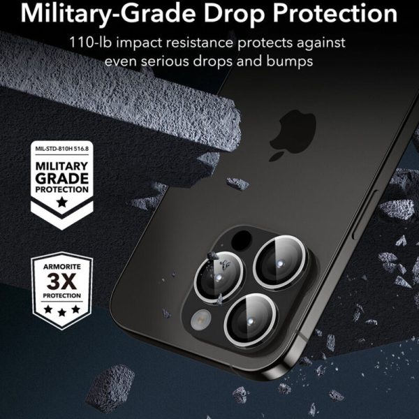 Захисне скло для iPhone 15 Pro / 15 Pro Max Metal Classic на камеру - Зображення 5