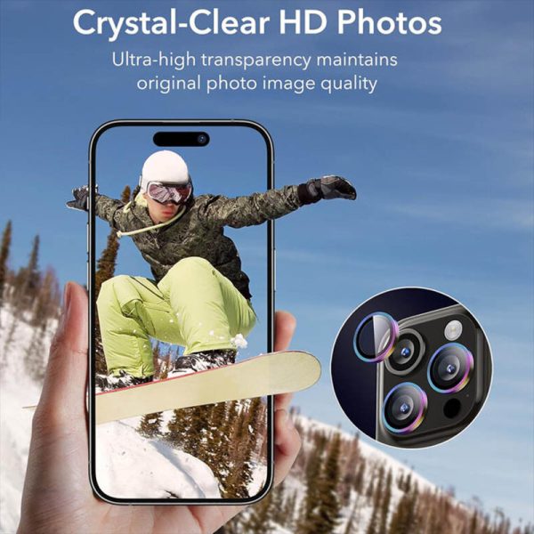 Захисне скло для iPhone 15 Pro / 15 Pro Max Metal Classic на камеру - Зображення 5