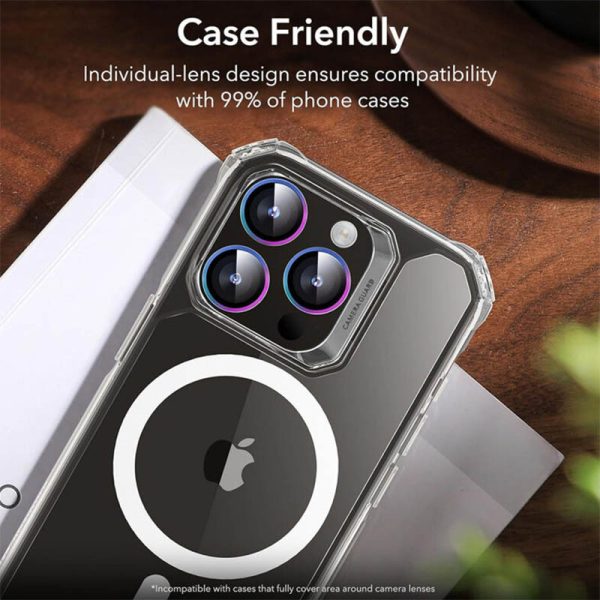 Захисне скло для iPhone 15 Pro / 15 Pro Max Metal Classic на камеру - Зображення 6