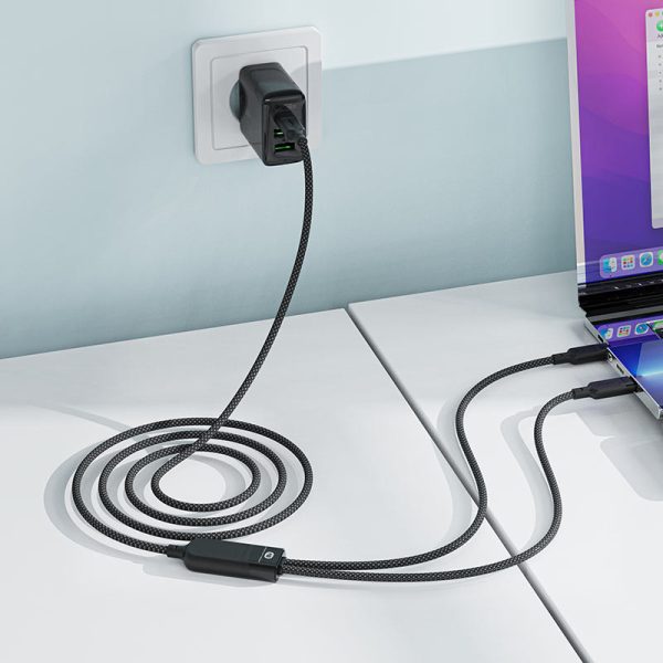 Дата кабель Acefast C5-11 USB-C to 2xUSB-C 100W (1.2m) - Зображення 5