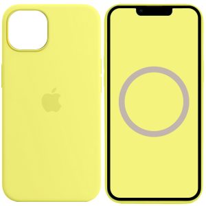 Чохол для iPhone 13 Жовтий Silicone case full with Magsafe and Animation