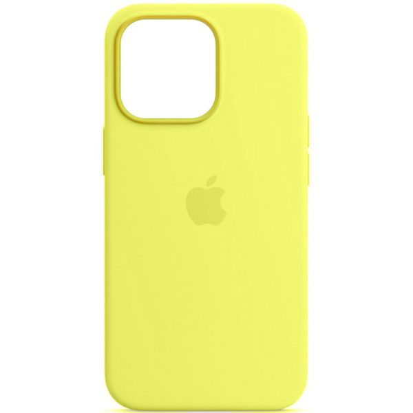 Чохол для iPhone 13 Pro Жовтий Silicone case full with Magsafe and Animation - Зображення 3