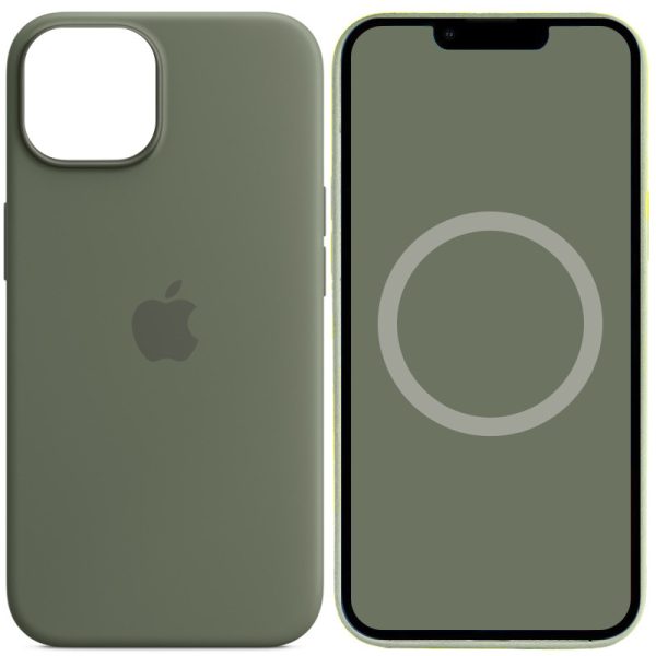 Чохол для iPhone 14 Pro Зелений Silicone case full with Magsafe and Animation