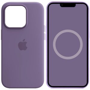 Чохол для iPhone 14 Pro Фіолетовий Silicone case full with Magsafe and Animation