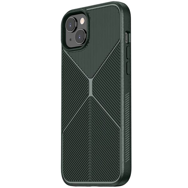 Чохол для iPhone 13 Зелений TPU ЧорнийWood