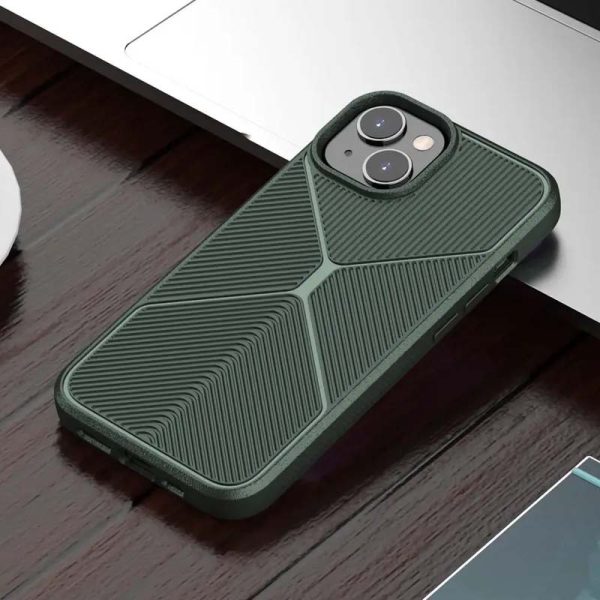 Чохол для iPhone 13 Зелений TPU ЧорнийWood - Зображення 2