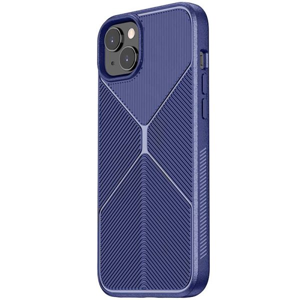 Чохол для iPhone 13 Синій TPU ЧорнийWood