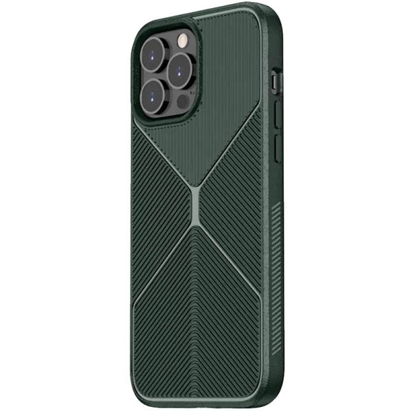 Чохол для iPhone 13 Pro Зелений TPU ЧорнийWood