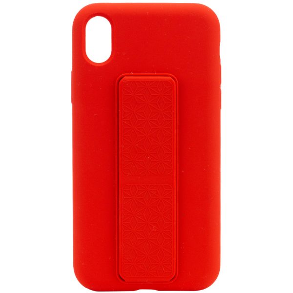 Чохол для iPhone XS Max Червоний Silicone Case Hand Holder