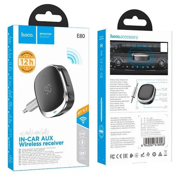 Bluetooth аудіо адаптер Hoco E80 Travel - Зображення 6