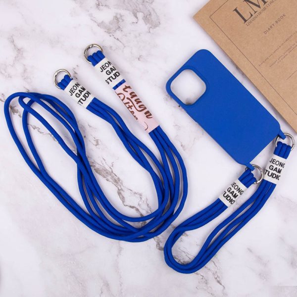 Чохол для iPhone 12 Pro Max Синій TPU two straps California - Зображення 6