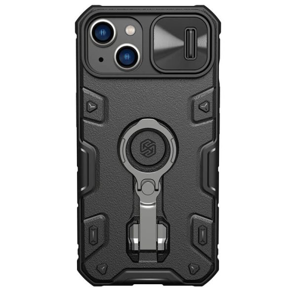 Чохол для iPhone 14 / 13 Чорний Nillkin CamShield Armor Pro no logo (шторка на камеру) - Зображення 2