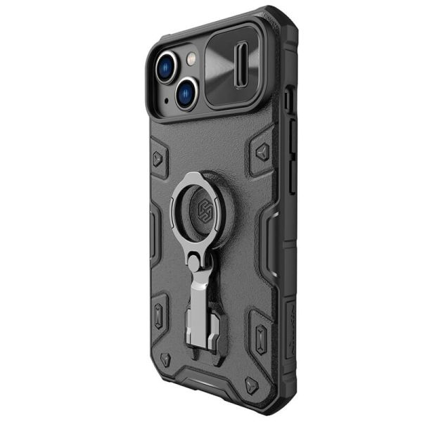 Чохол для iPhone 14 / 13 Чорний Nillkin CamShield Armor Pro no logo (шторка на камеру) - Зображення 4