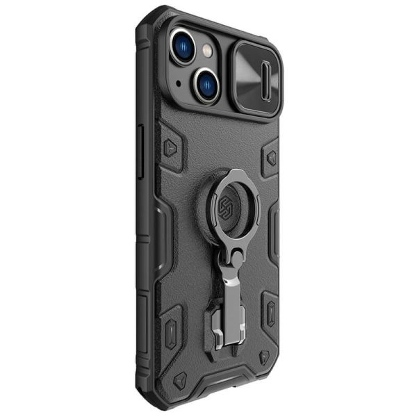 Чохол для iPhone 14 / 13 Чорний Nillkin CamShield Armor Pro no logo (шторка на камеру) - Зображення 6