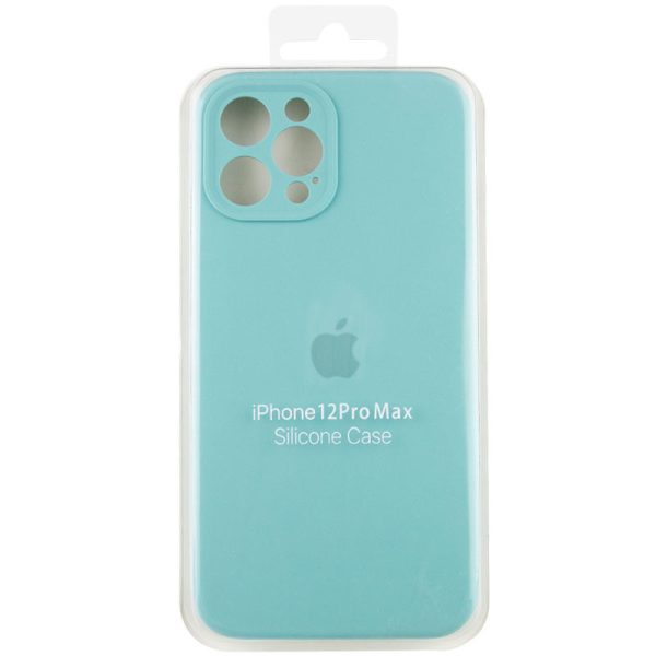Чохол для iPhone 12 Pro Max Бірюзовий Silicone Case Full Camera Protective - Зображення 5