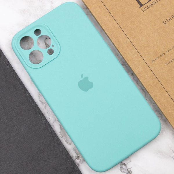 Чохол для iPhone 12 Pro Max Бірюзовий Silicone Case Full Camera Protective - Зображення 6