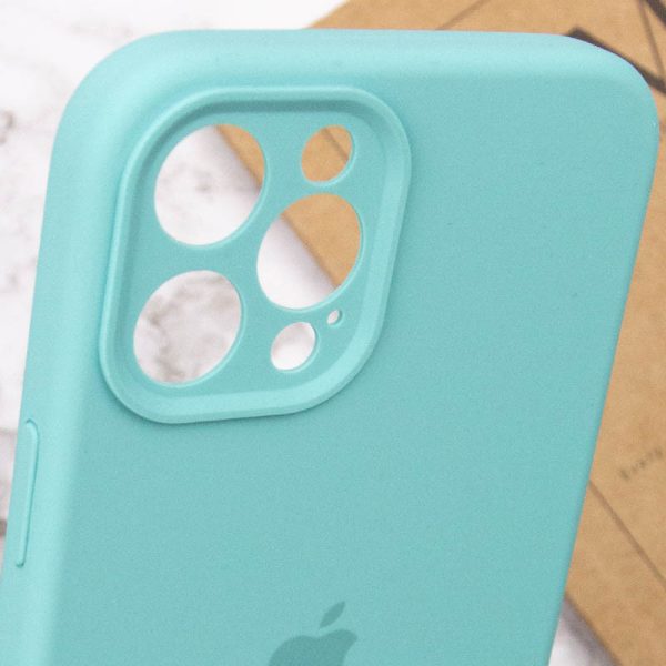Чохол для iPhone 12 Pro Max Бірюзовий Silicone Case Full Camera Protective - Зображення 7