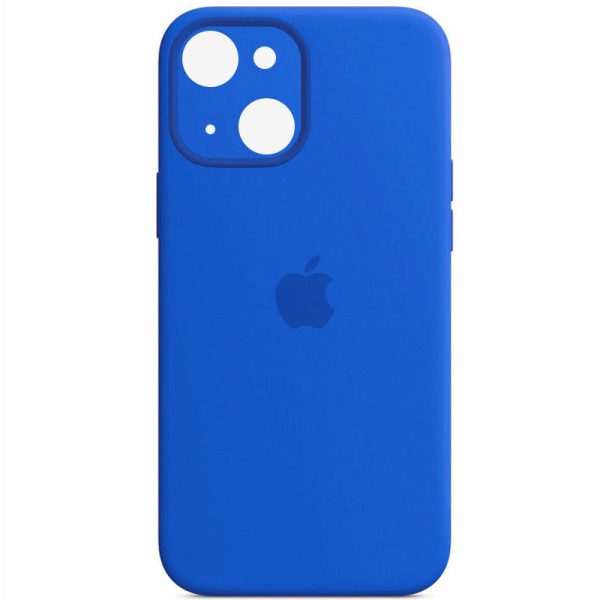 Чохол для iPhone 13 Синій Silicone Case Full Camera Protective