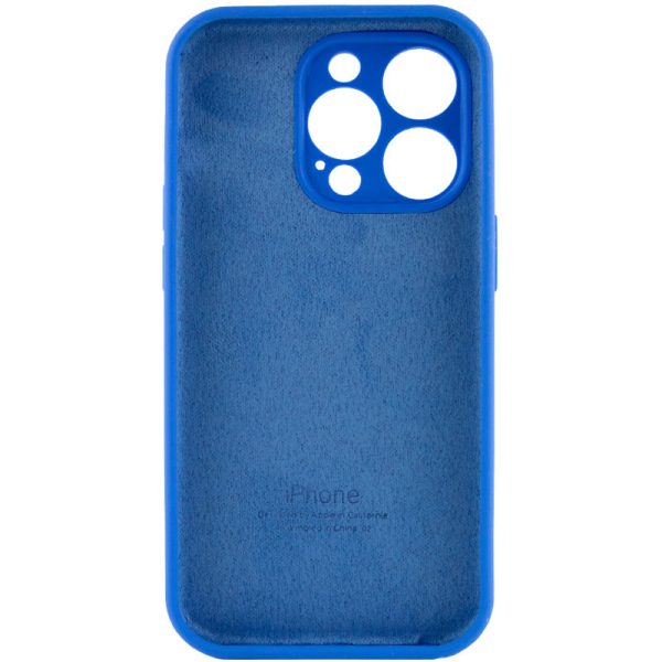 Чохол для iPhone 14 Pro Синій Silicone Case Full Camera Protective - Зображення 4