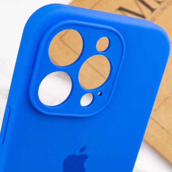 Чохол для iPhone 14 Pro Синій Silicone Case Full Camera Protective - Зображення 6