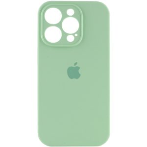 Чохол для iPhone 14 Pro Max Зелений Silicone Case Full Camera Protective