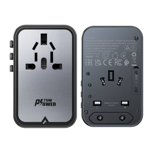 Зарядний пристрій Acefast Z1 PD75W GaN (3*USB-C+2*USB-A) - Зображення 5