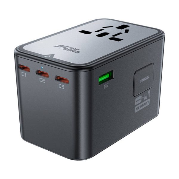 Зарядний пристрій Acefast Z1 PD75W GaN (3*USB-C+2*USB-A) - Зображення 6