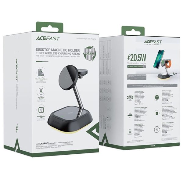 Бездротова зарядка Acefast E16 desktop 3-in-1 - Зображення 6