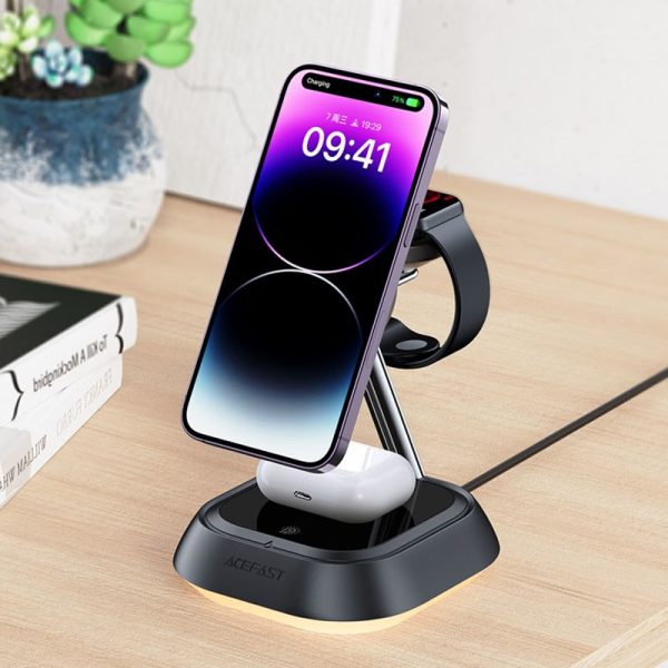 Бездротова зарядка Acefast E16 desktop 3-in-1 - Зображення 8