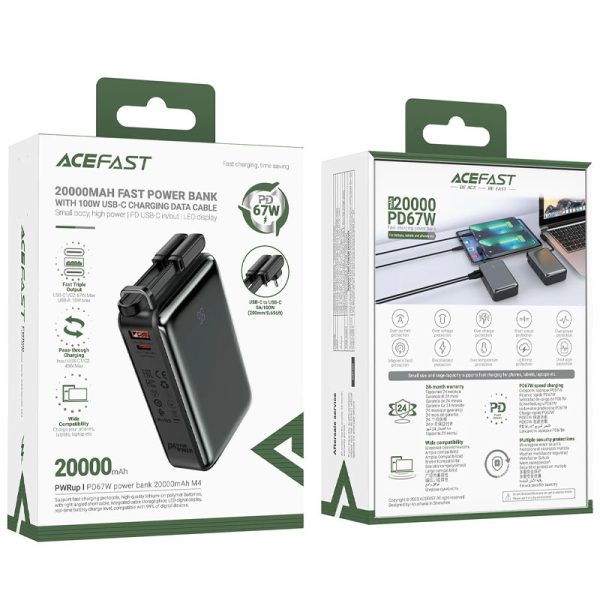 Павербанк Power Bank Acefast M4 PD67W 20000 mAh - Зображення 6