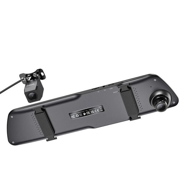 Відеореєстратор Hoco DV4 Dual channel з екраном 4.5-дюйми і камерою заднього виду - Зображення 2