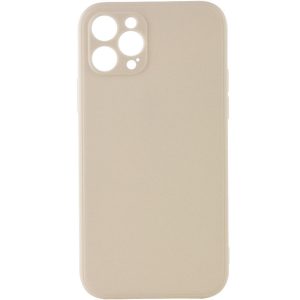 Силіконовий чохол для Apple iPhone 12 Pro Max Бежевий Candy Full Camera
