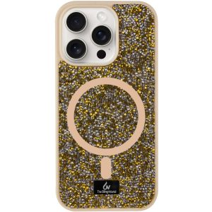Чохол для iPhone 14 Pro Max Золотий Bling World Rock Diamond with MagSafe