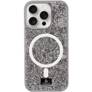 Чохол для iPhone 14 Pro Max Сірий Bling World Rock Diamond with MagSafe