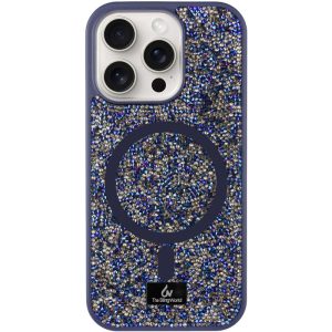 Чохол для iPhone 14 Pro Max Синій Bling World Rock Diamond with MagSafe