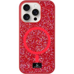 Чохол для iPhone 14 Pro Max Червоний Bling World Rock Diamond with MagSafe