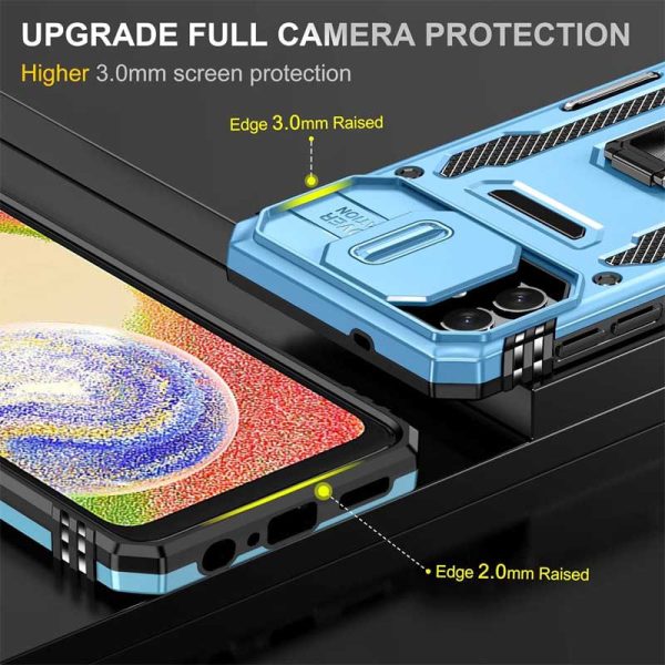 Ударостійкий чохол для Samsung Galaxy A05 Блакитний Camshield Army Ring - Зображення 6