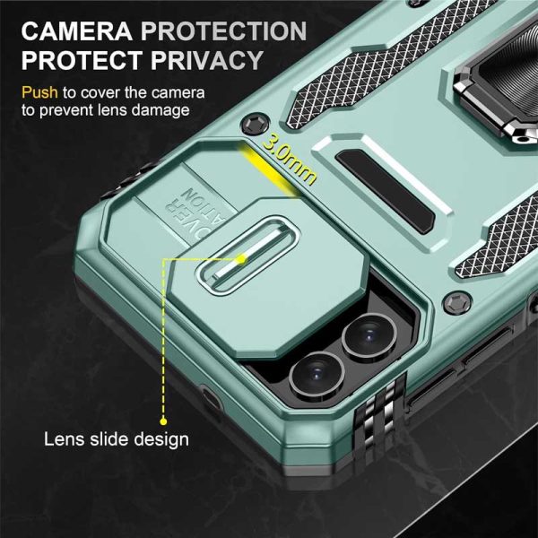 Ударостійкий чохол для Samsung Galaxy A05 Зелений Camshield Army Ring - Зображення 4