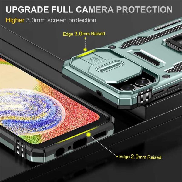 Ударостійкий чохол для Samsung Galaxy A05 Зелений Camshield Army Ring - Зображення 6