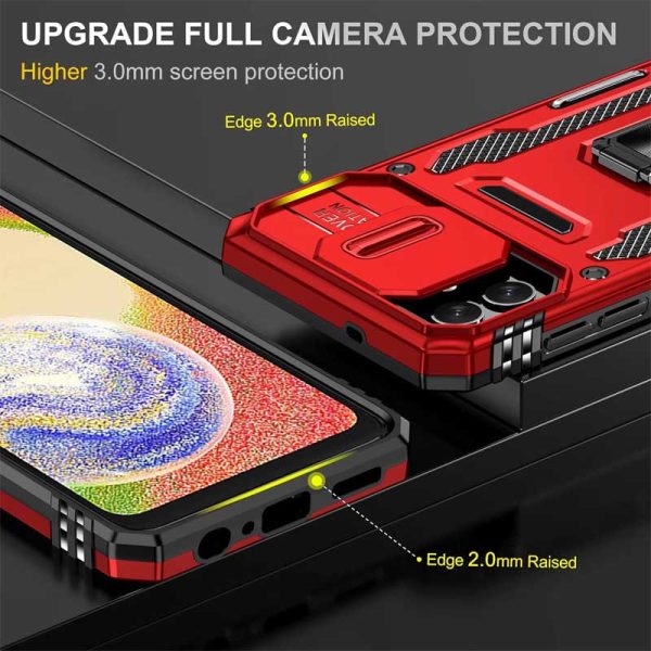 Ударостійкий чохол для Samsung Galaxy A05 Червоний Camshield Army Ring - Зображення 6